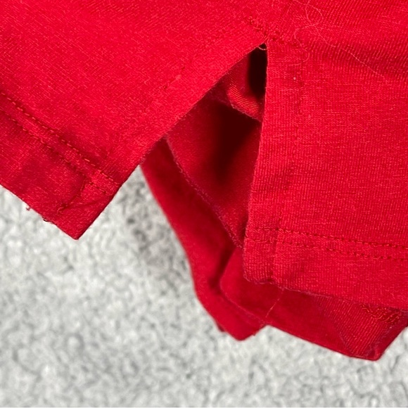 Croft & Barrow Blouse 3X Red Rolled Sleeves Crew Neck Lace - Picture 3 of 7